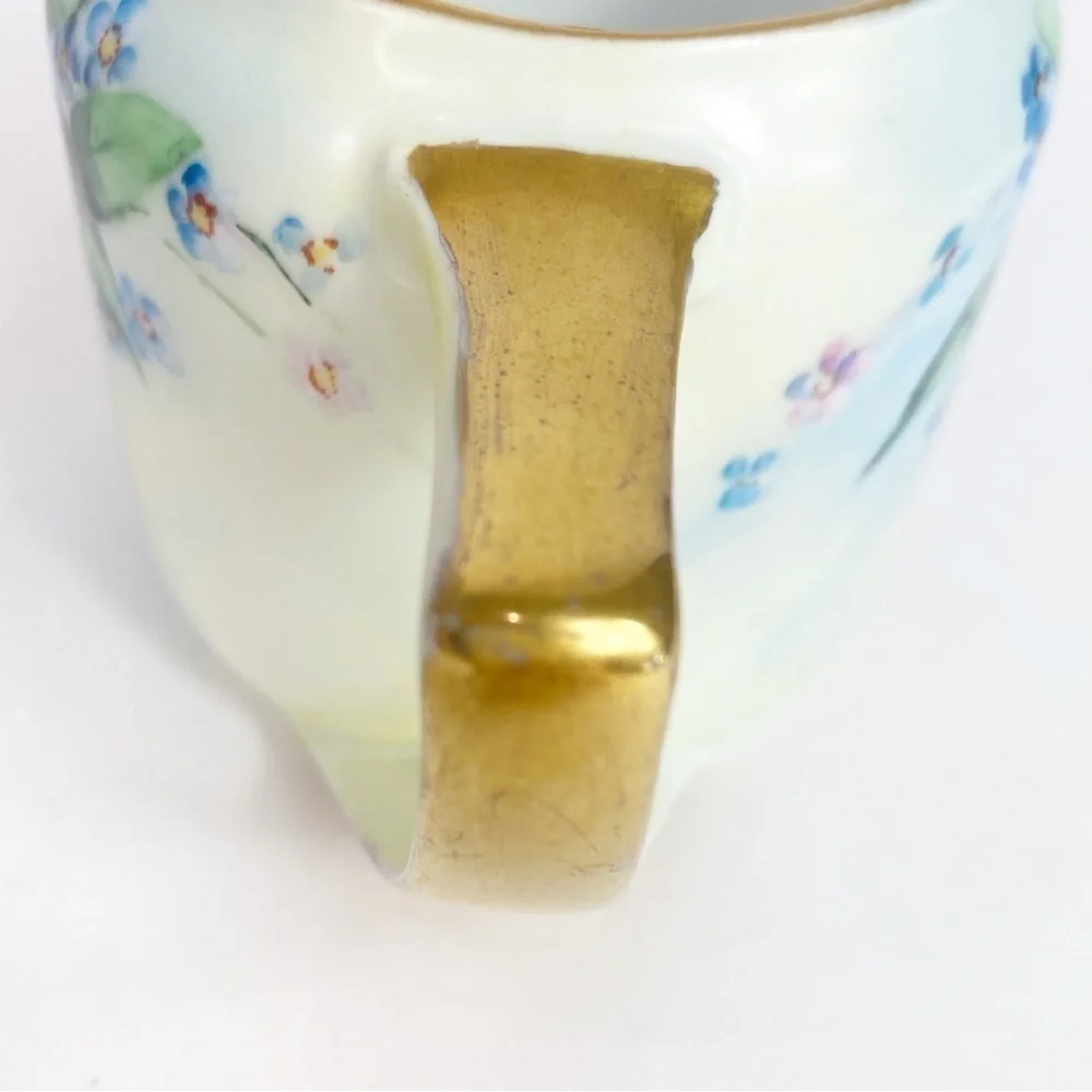 Vintage Rosenthal Bavaria Donatello Sugar Bowl with Lid and Creamer Set Gold Rim